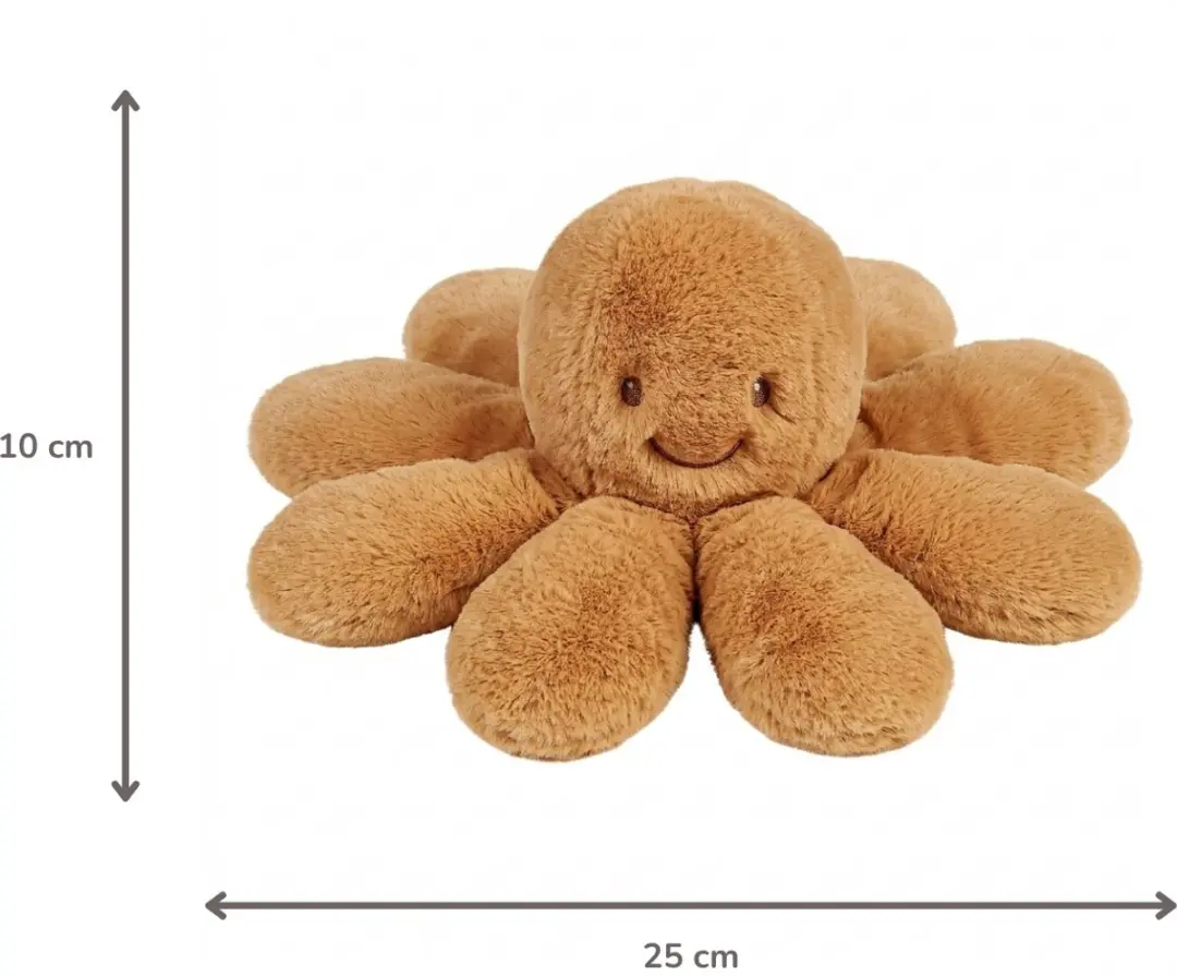 Nattou Lapidou Doudou Octopus Rammelaar 25cm - Warm beige