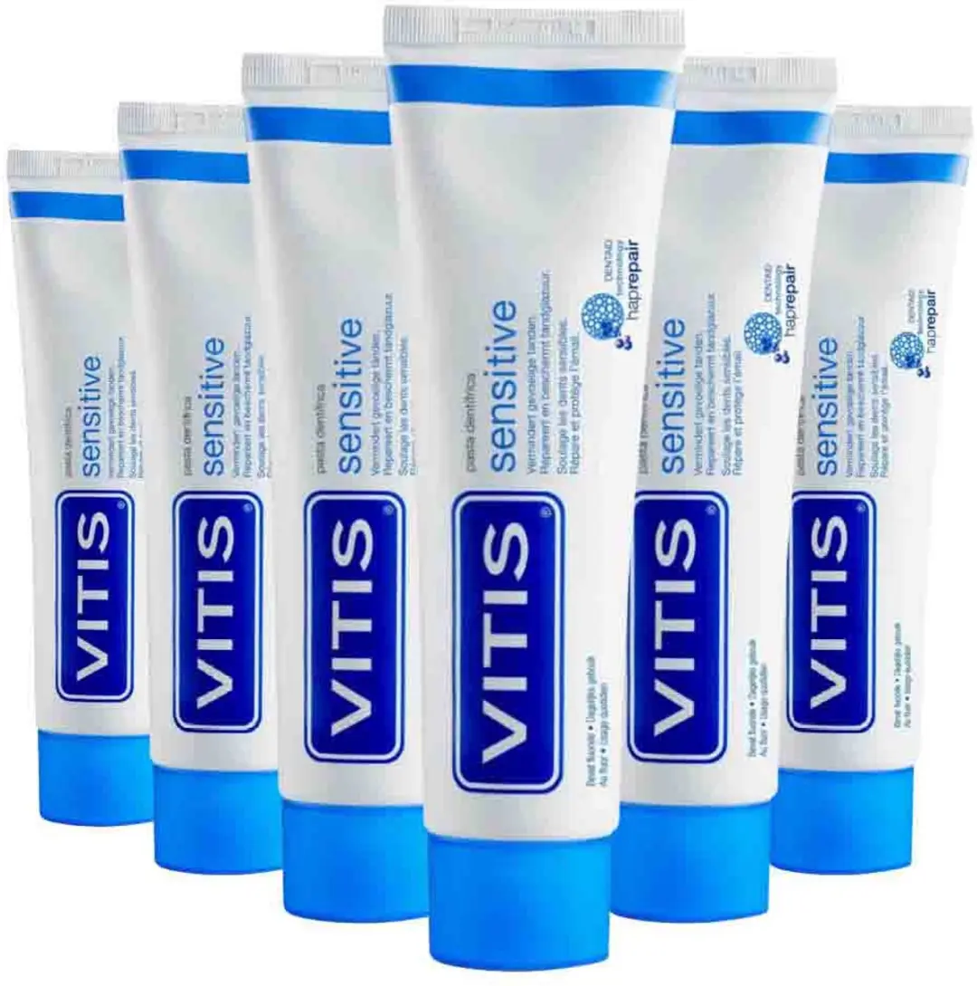 Vitis Tandpasta Sensitive 6x75ml