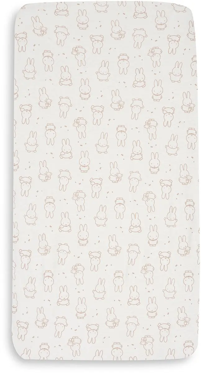 Jollein Hoeslaken Jersey Miffy Moments 60x120cm - Light Terra