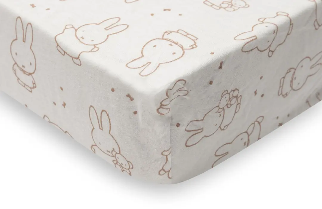 Jollein Miffy Moments Hoeslaken Jersey 70/75x140/150cm - Light Terra