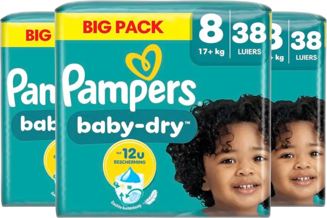 Pampers Baby-Dry Maat 8 Luiers