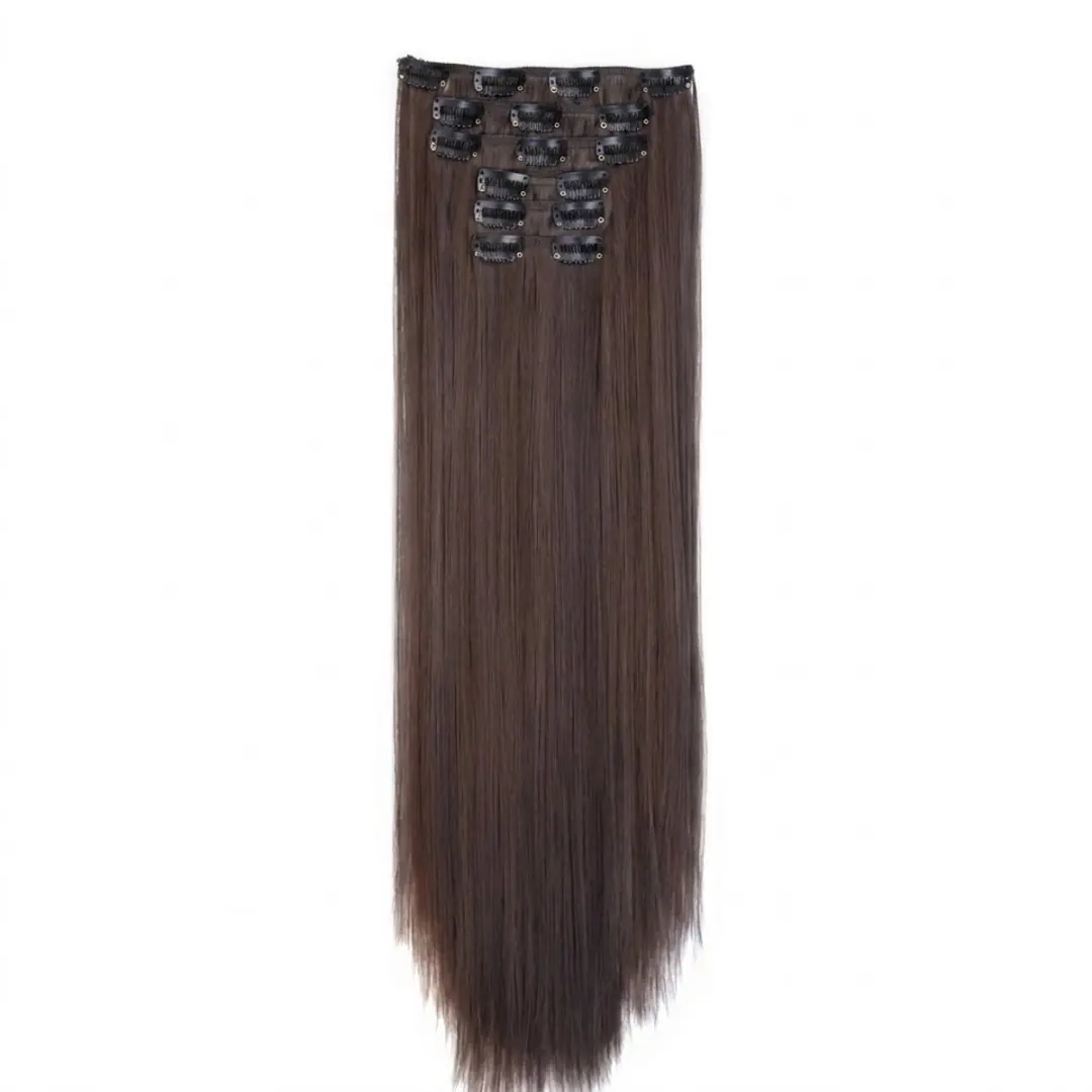 NUVEX Haar Extensions Clip Chocoladebruin 6PS-4