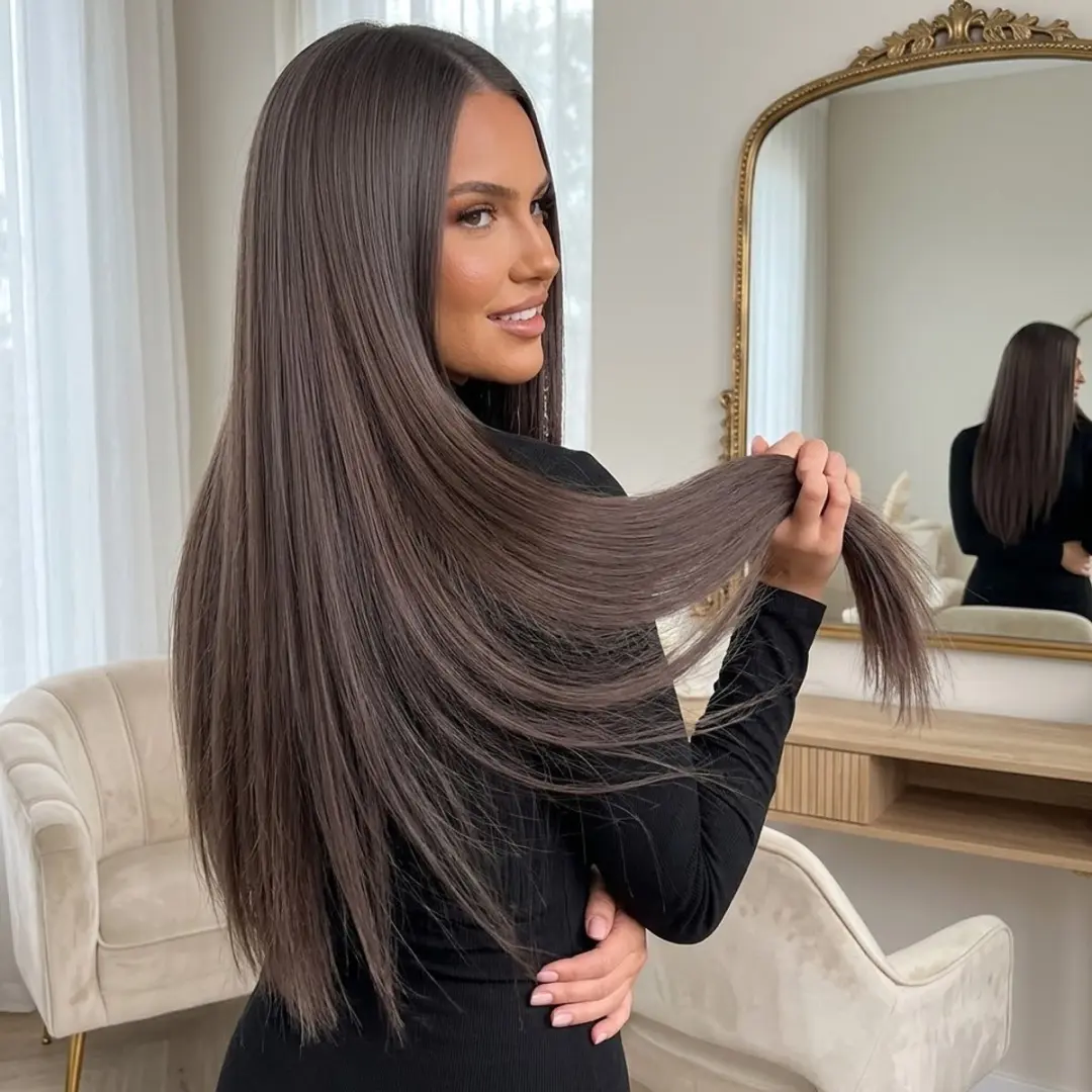 NUVEX Haar Extensions Clip Chocoladebruin 6PS-4