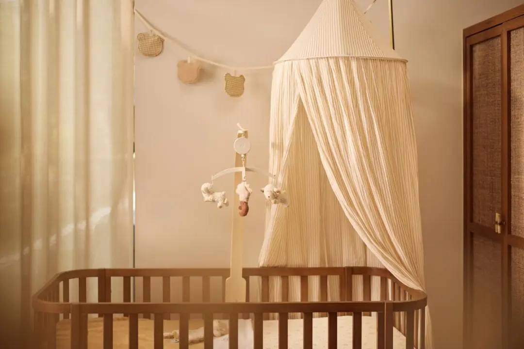 Jollein Klamboe 245cm - Stripe Oatmeal/Hazel
