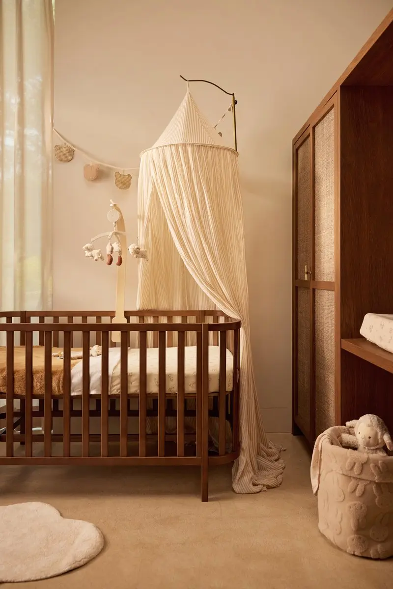 Jollein Klamboe 245cm - Stripe Oatmeal/Hazel
