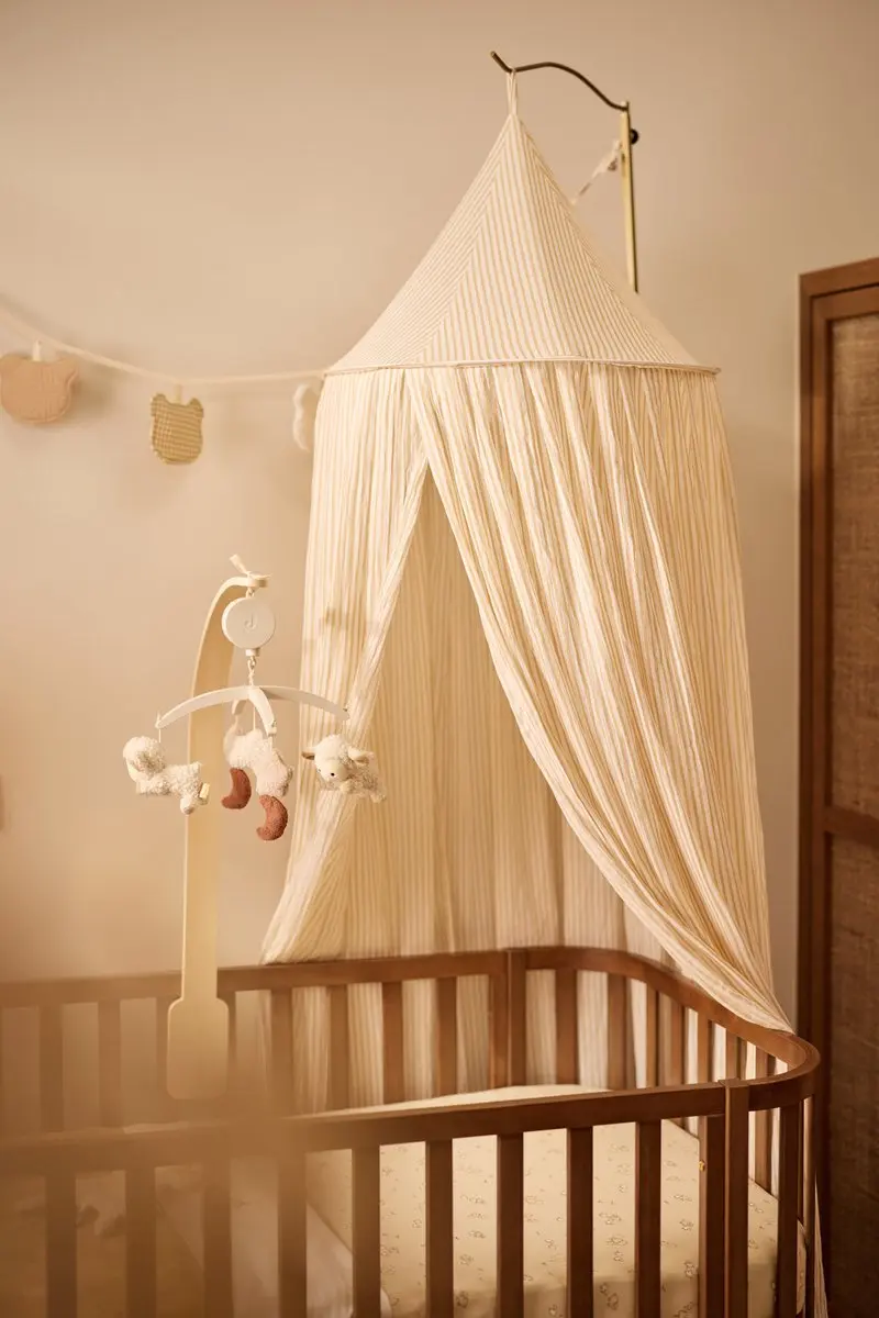 Jollein Klamboe 245cm - Stripe Oatmeal/Hazel