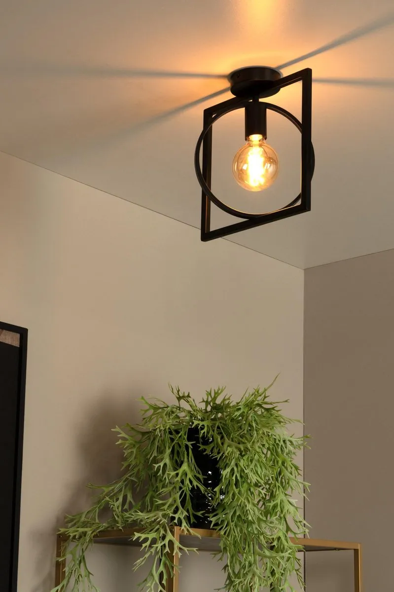 Lucide SUUS Plafondlamp E27 - Zwart