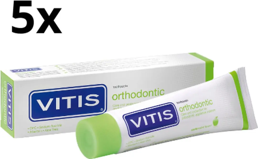 Vitis Orthodontic Tandpasta 5x75ml