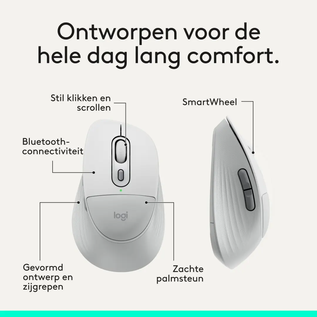 Logitech Signature Comfort Plus M850L Draadloze Muis - Wit
