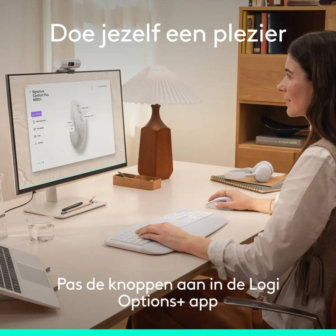 Logitech Signature Comfort Plus M850L Draadloze Muis - Wit - afbeelding 6 van 6