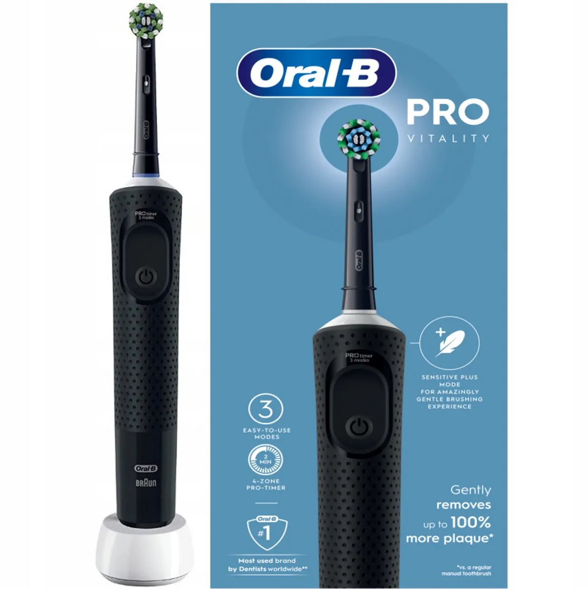 Oral-B Vitality Pro D103 Elektrische Tandenborstel - 7600 Bewegingen - Zwart - afbeelding 6 van 6