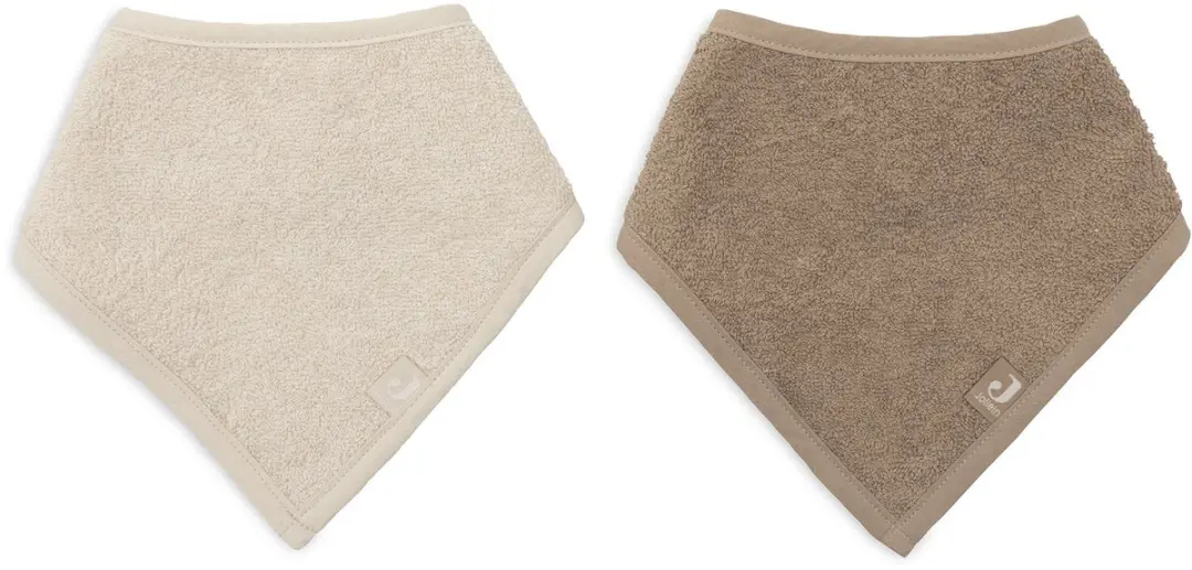 Jollein Slab Bandana - Sand/Milky Coffee - 2 Stuks