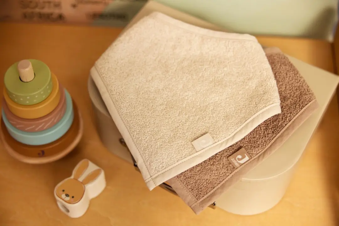 Jollein Slab Bandana - Sand/Milky Coffee - 2 Stuks - afbeelding 6 van 6