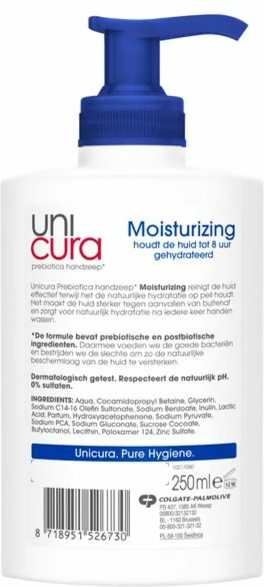 Unicura Moisturizing Handzeep Prebiotica - 250ml - 6 Stuks