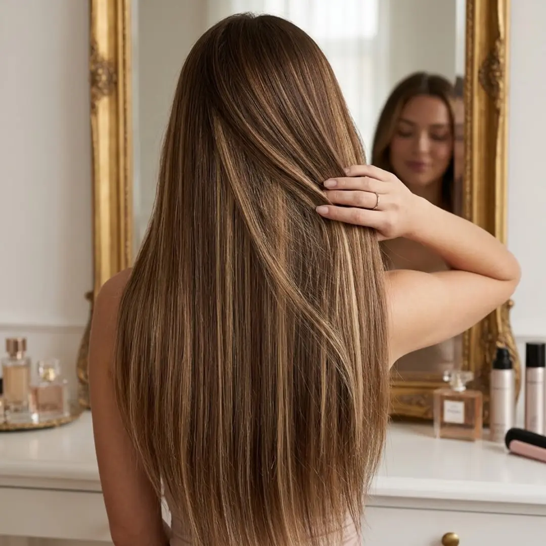 NUVEX Haar Extensions Clip-in Steil 6PS-4H27 - Bruin/Donker/Licht Blond
