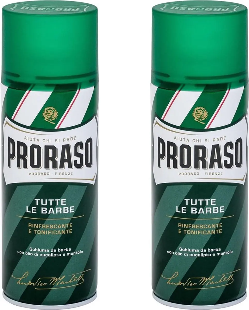 Proraso Scheerschuim Eucalyptus/Menthol 2x400ml
