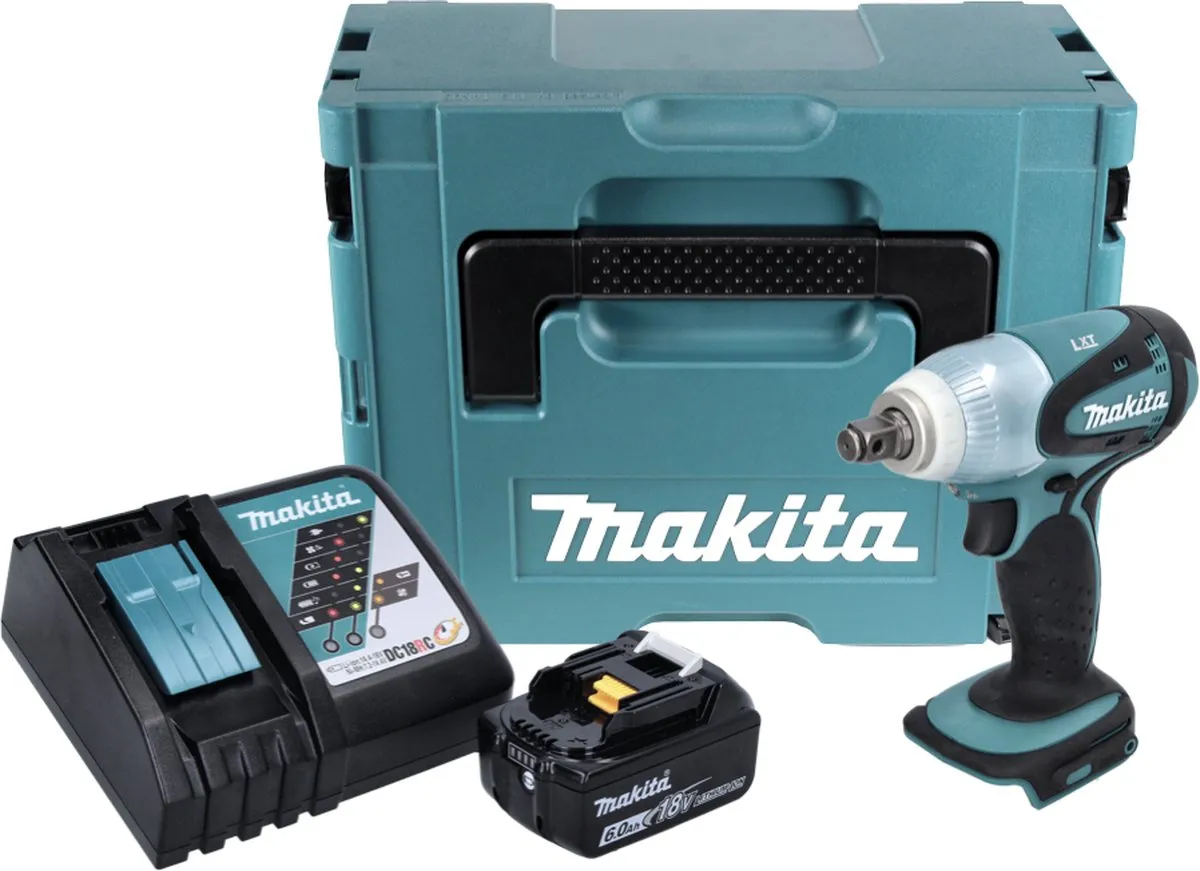 Makita DTW 251 Accu-slagmoersleutel 18V 230Nm - 1x 6.0Ah + lader