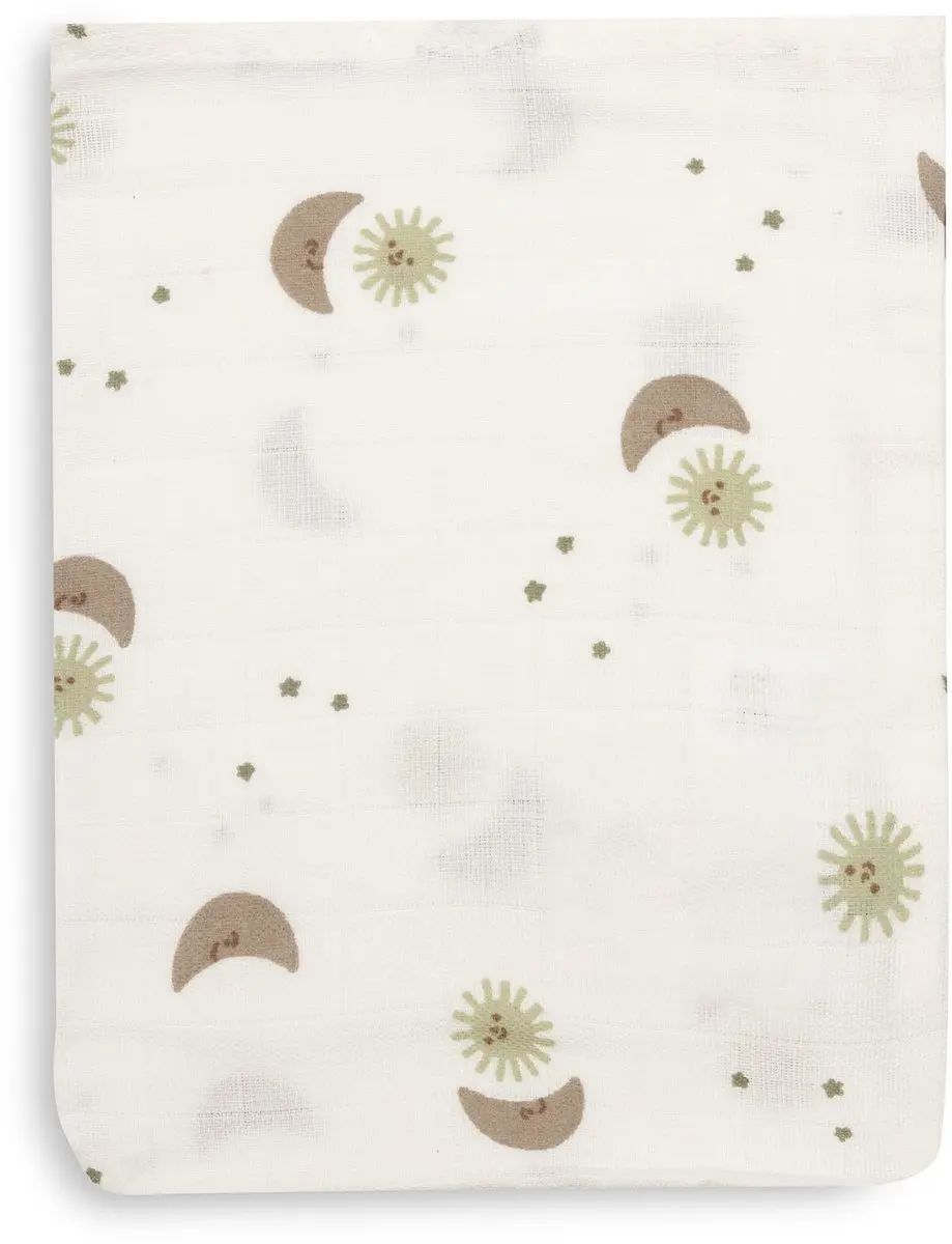 Jollein Hydrofiel Washandje Over the Moon - 15x20cm - 3 Stuks
