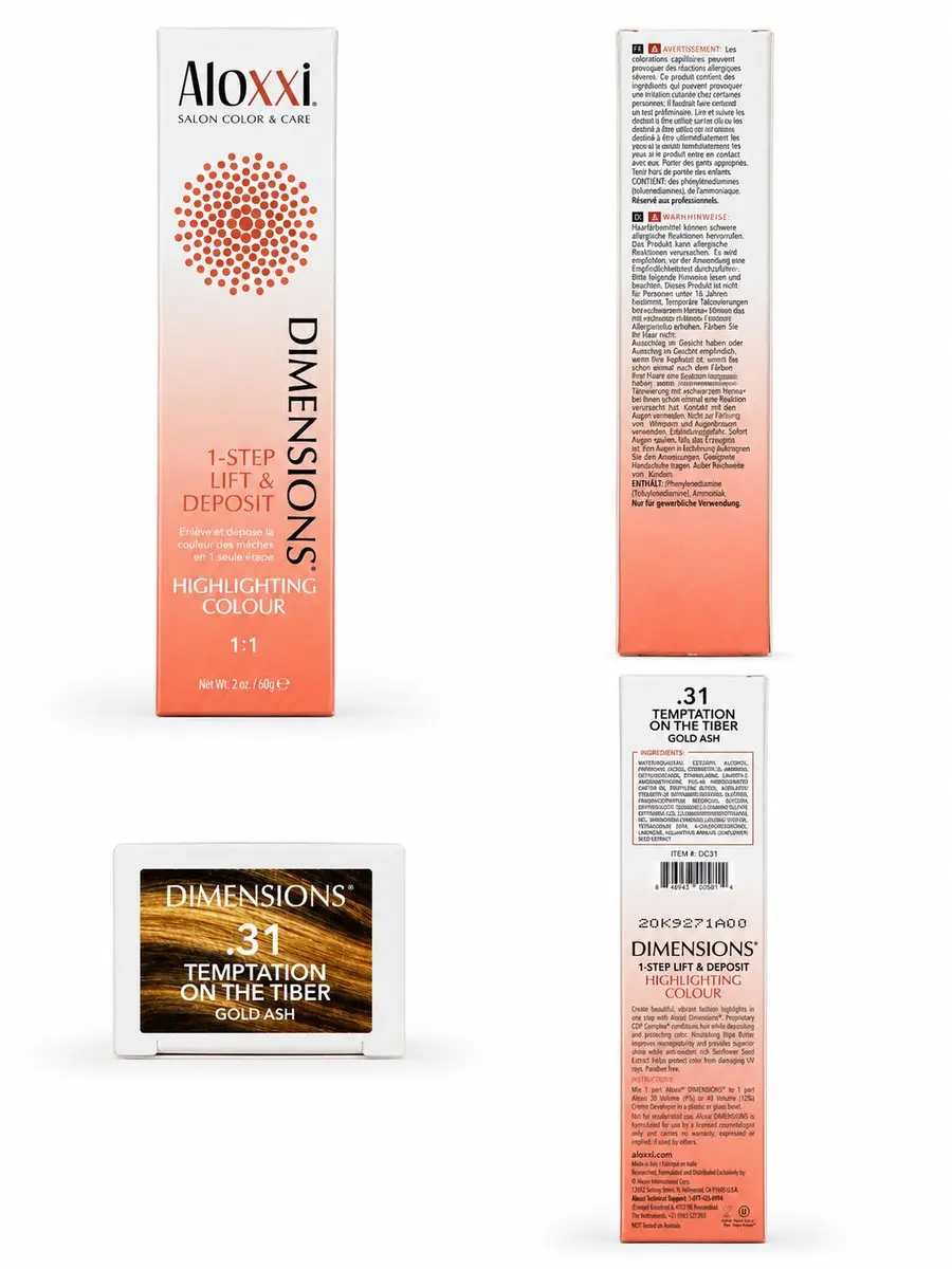 Aloxxi Dimensions Temptation on The Fiber Gold Ash 60g