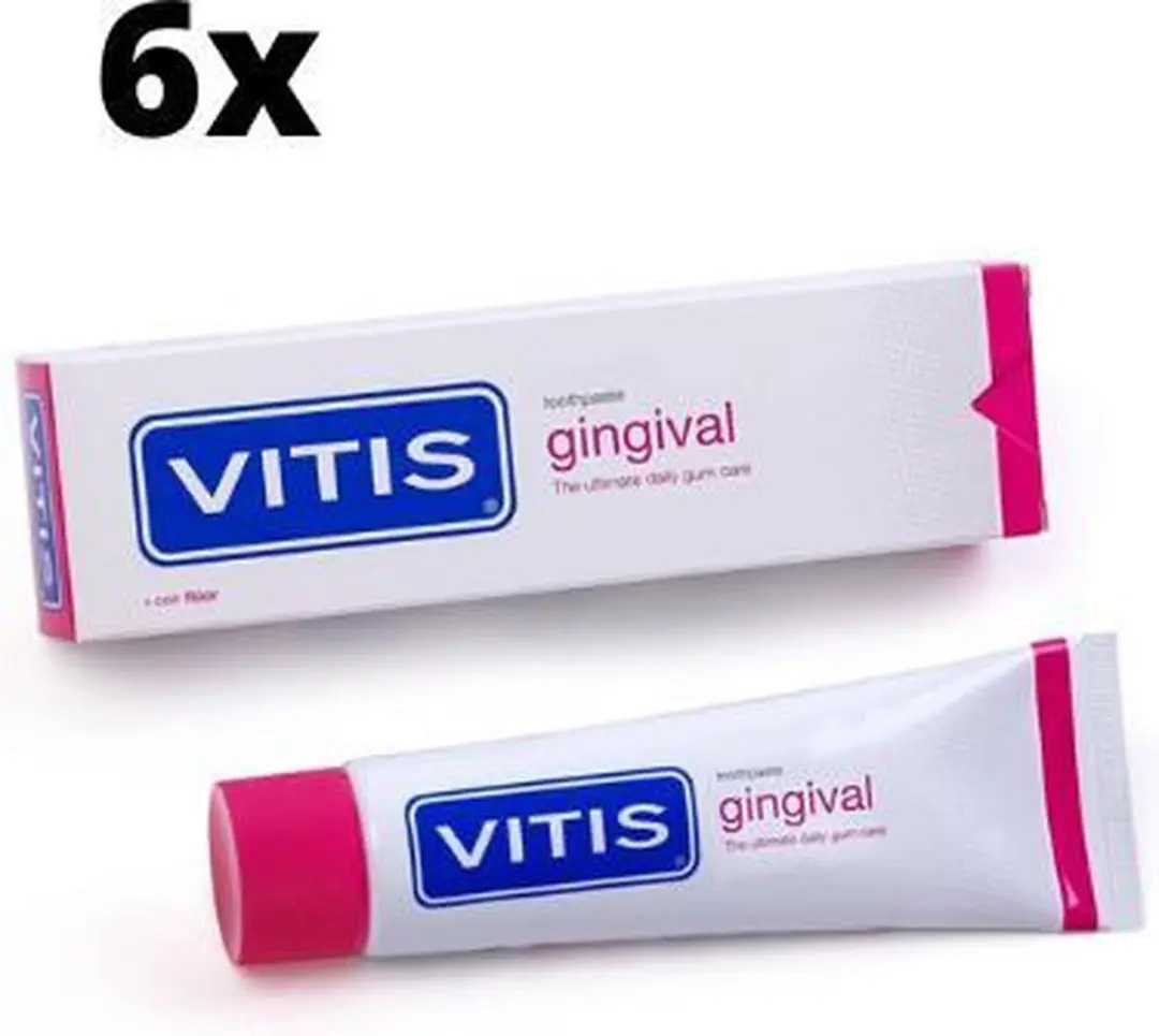 Vitis Gingival Tandpasta 450ml - 6 Stuks