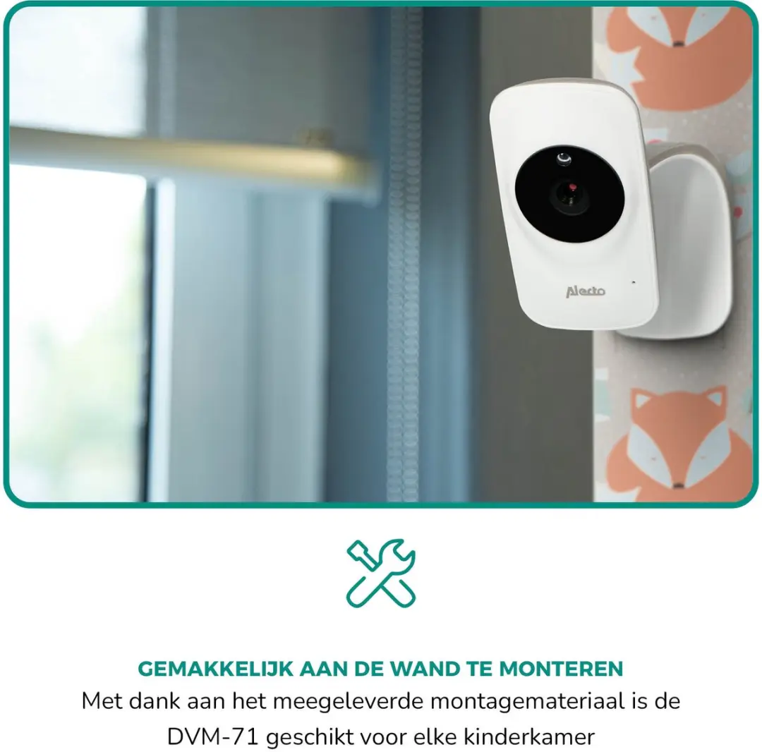 Alecto DVM-71 Babyfoon met Camera - 2.4" Scherm - Wit