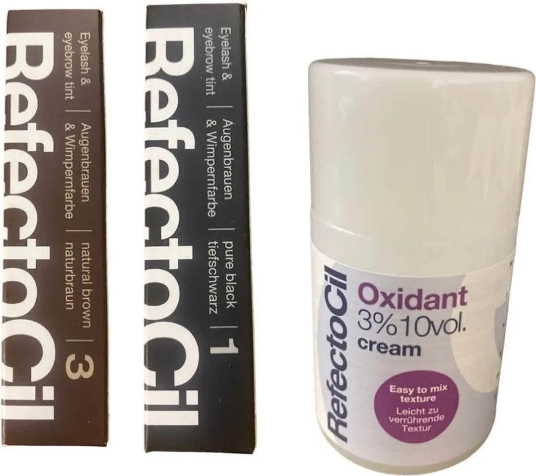 Refectocil Wenkbrauw- en Wimperverf nr.1 Zwart + nr.3 Natuurbruin