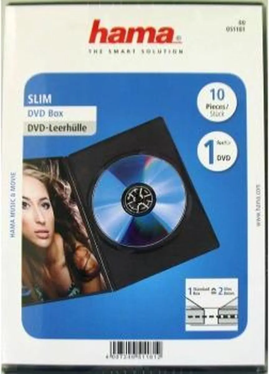 Hama DVD Slim Box 10-pack - 25 Vakken - Zwart