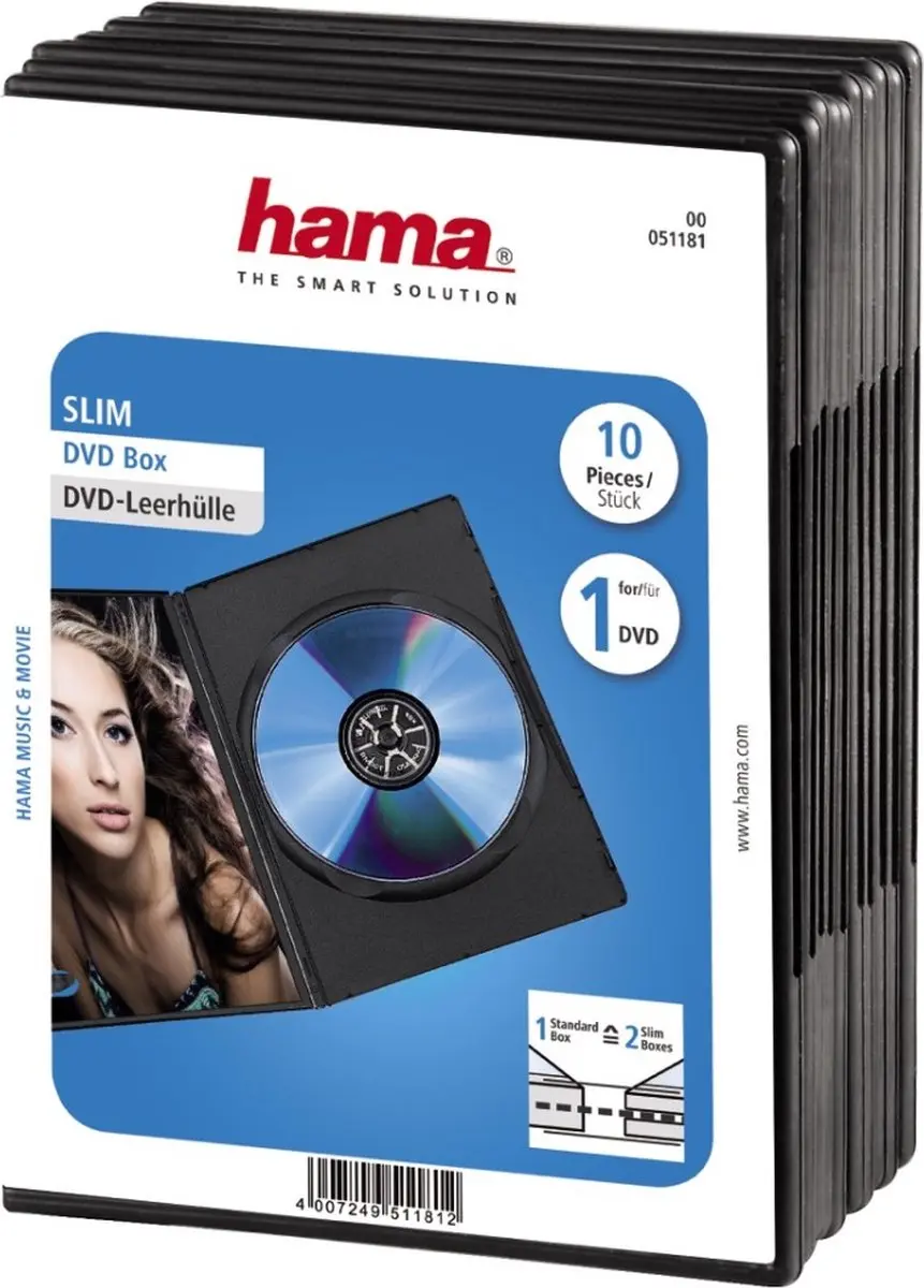 Hama DVD Slim Box 10-pack