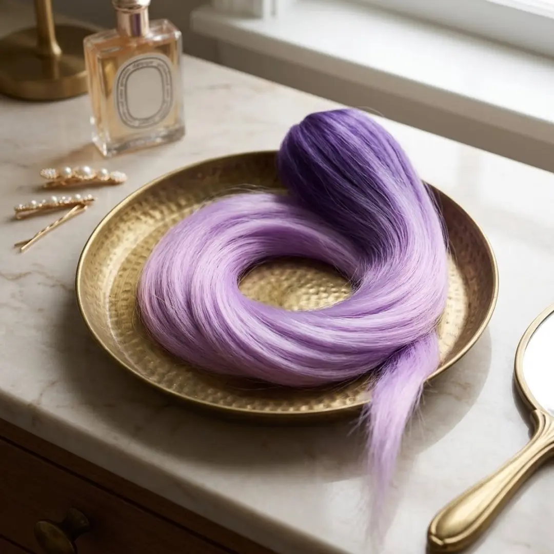 NuveX Violet Paardenstaart Clip-In Extension - Steil