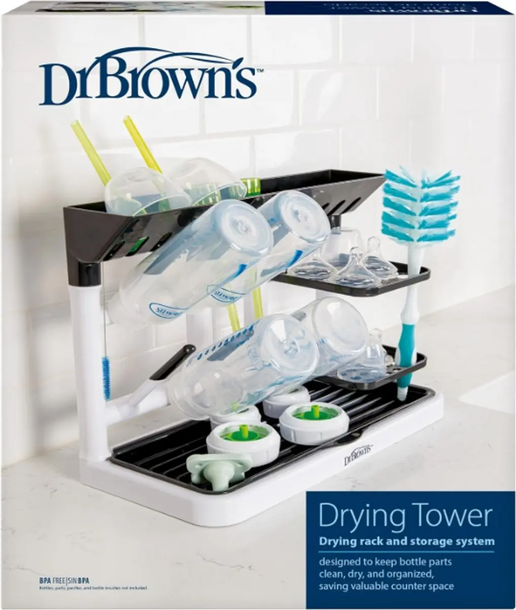 Dr. Brown's Flessendroogrek Zwart/Wit