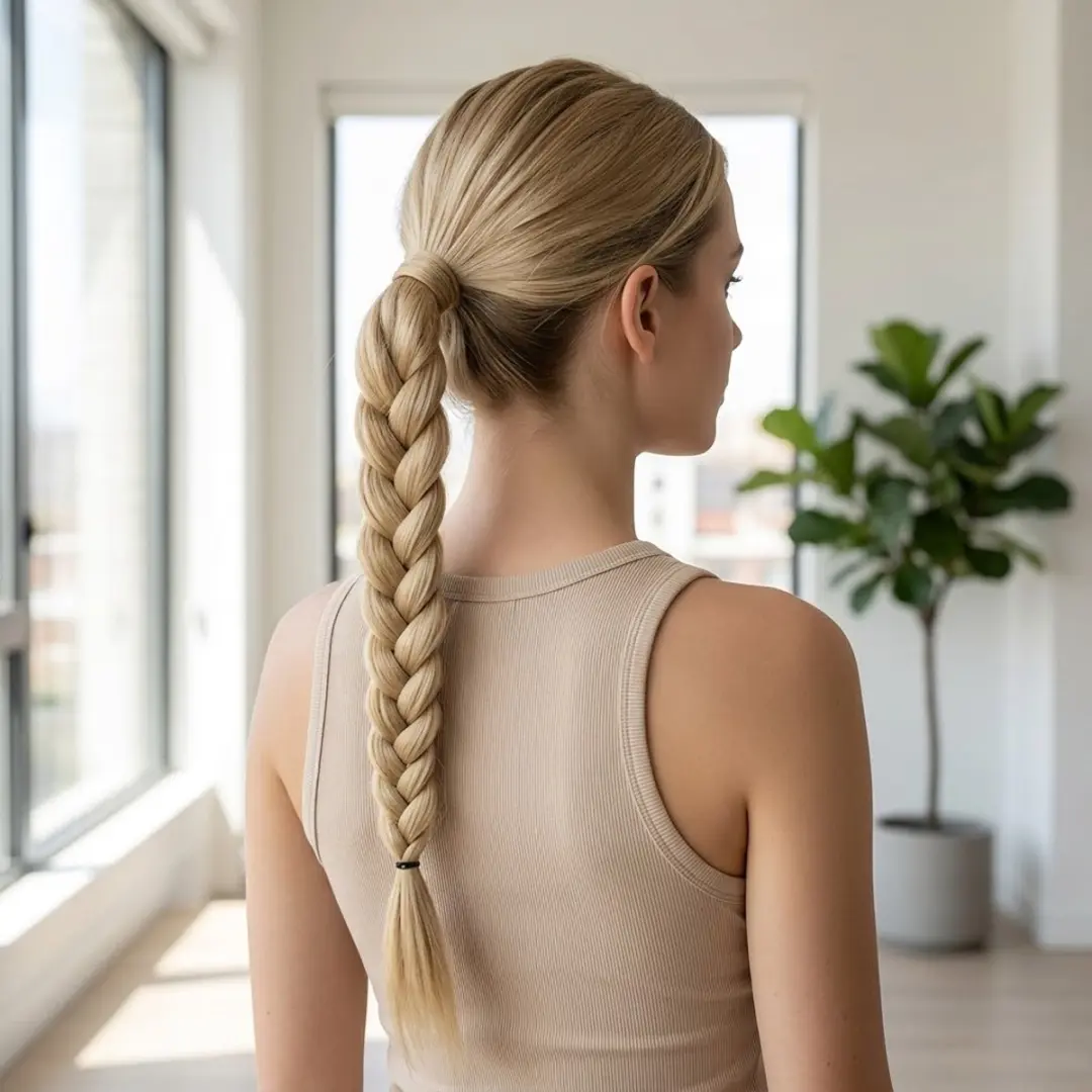 NuveX Licht Blond Synthetisch Haar Extensie Vlecht Paardenstaart