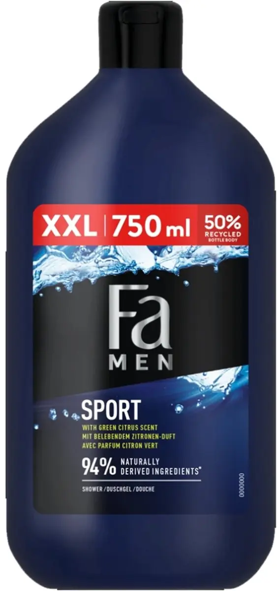 Fa Men Sport Douchegel Groene Citrus - 2250ml (3x750ml)