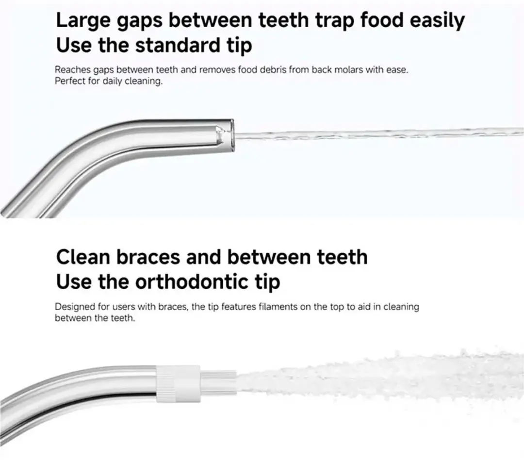 Xiaomi Vervangende Tips Waterflosser - 4 Stuks - Zilver