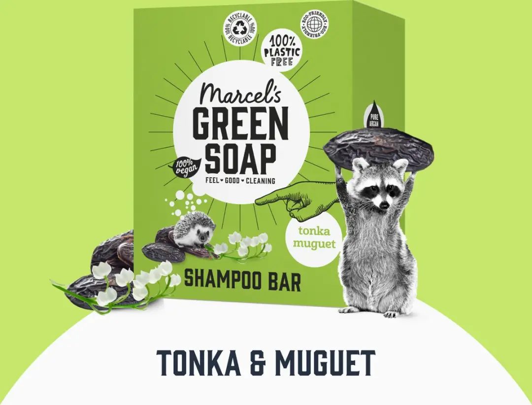 Marcel's Green Soap Shampoo Bar Tonka & Muguet - 6x90g