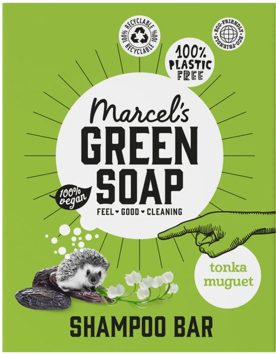 Marcel's Green Soap Shampoo Bar Tonka & Muguet
