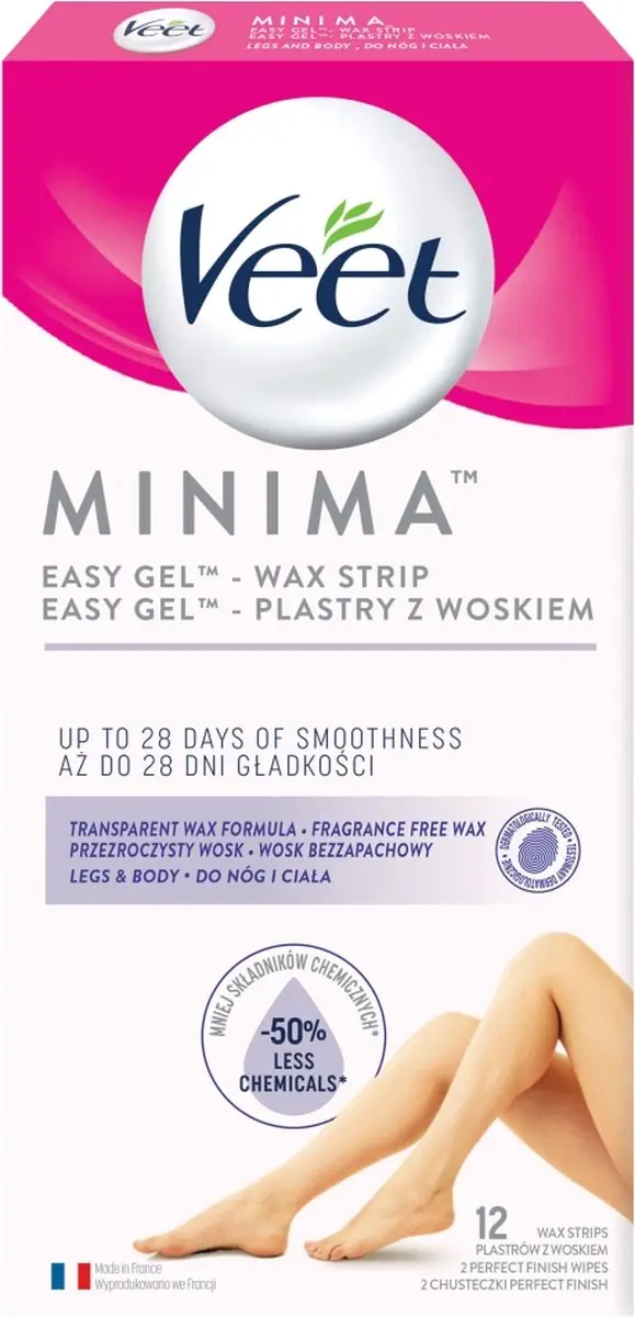 Veet Minima Easy Gel Waxstrips - 12 Stuks