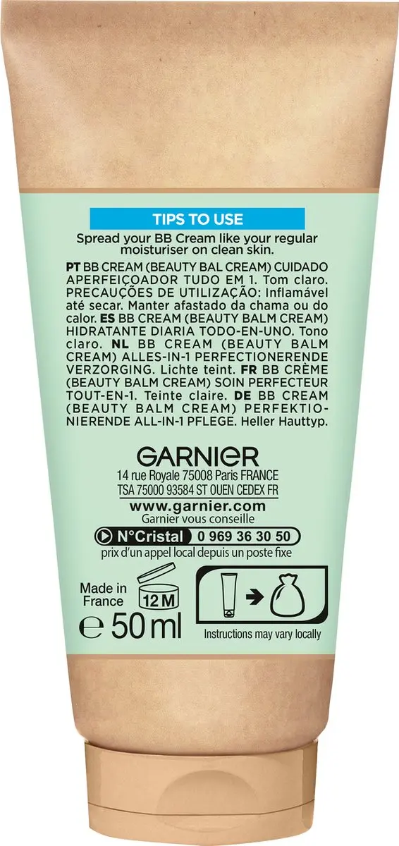 Garnier SkinActive BB Cream Light Oil Free 50ml