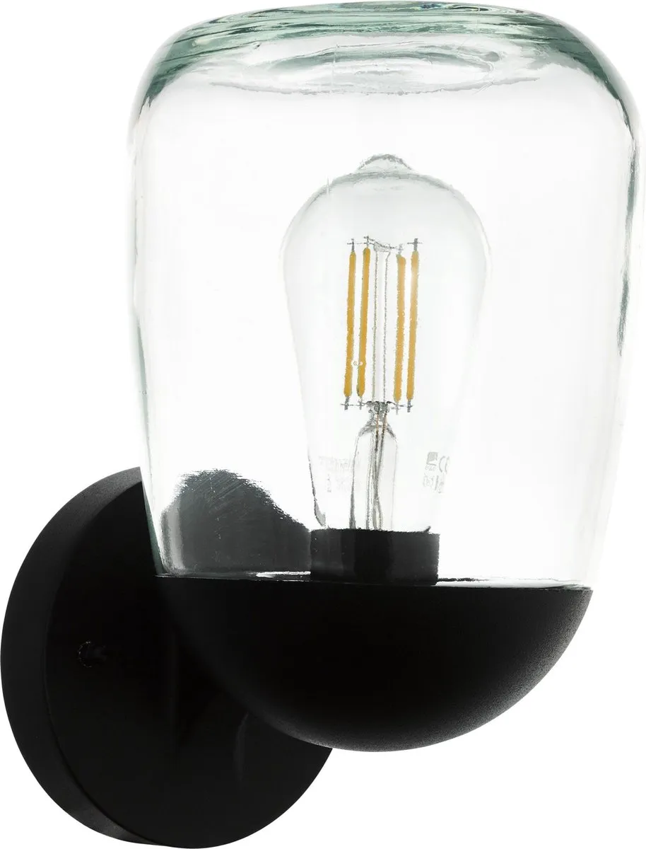 Eglo Donatori Wandlamp E27 - 15,5 cm - Zwart