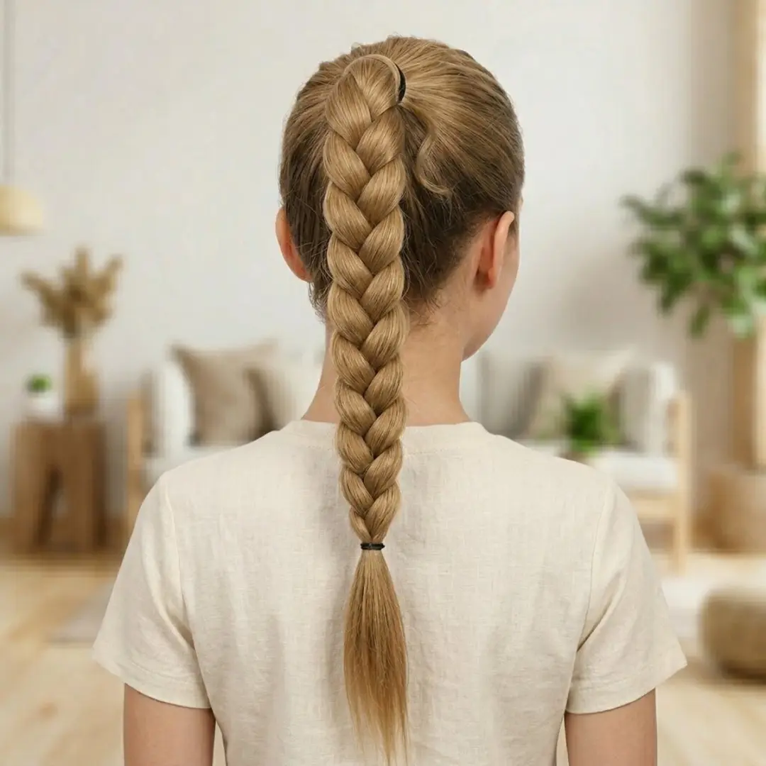 NuveX Licht Bruin Haar Extensions Vlecht Paardenstaart - Synthetisch