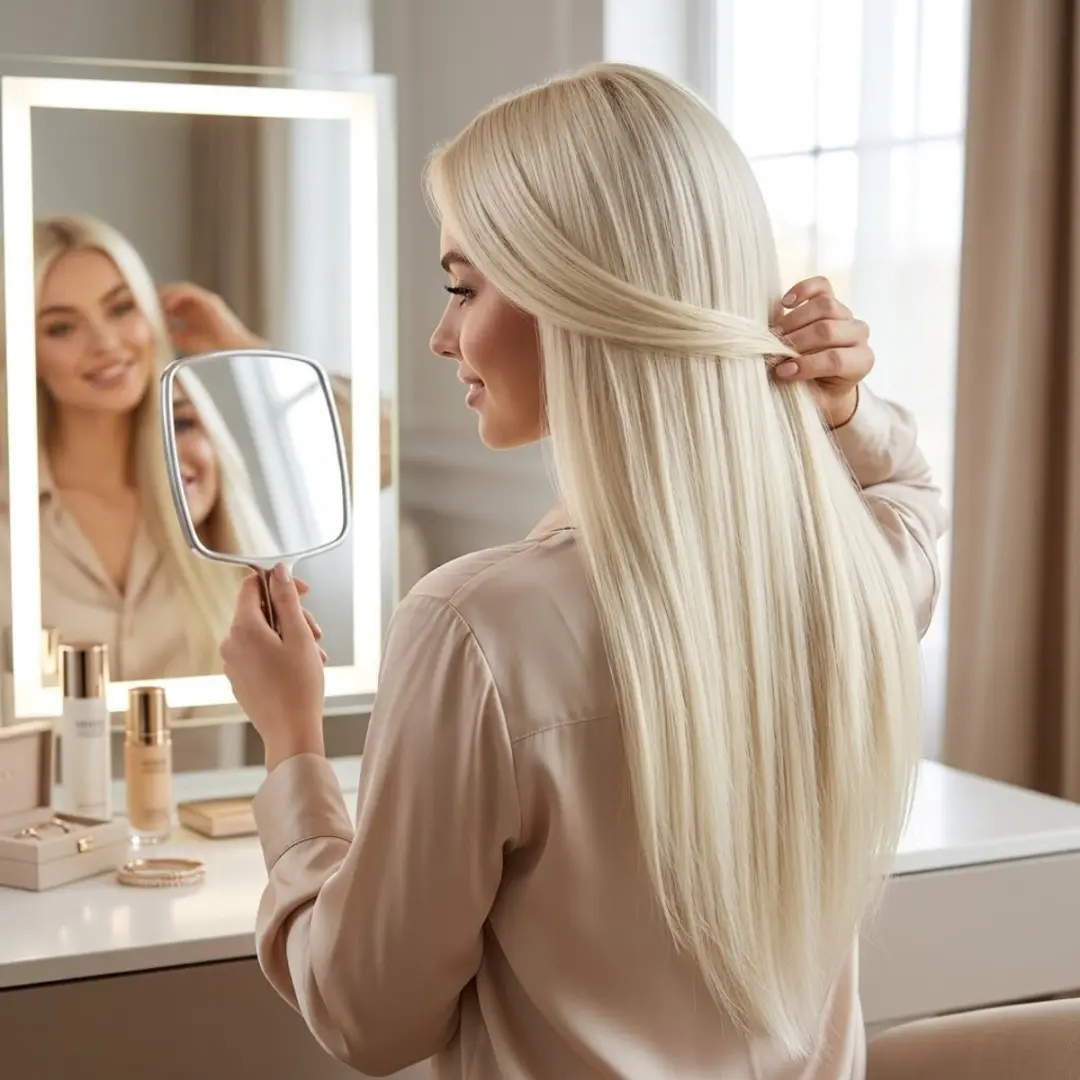 NUVEX Haar Extensions Platinum Blond Clip-in - Synthetisch - 6PS-88