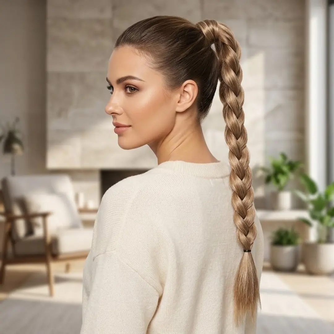 Nuvex Synthetisch Haar Vlecht Paardenstaart - Beige Blond