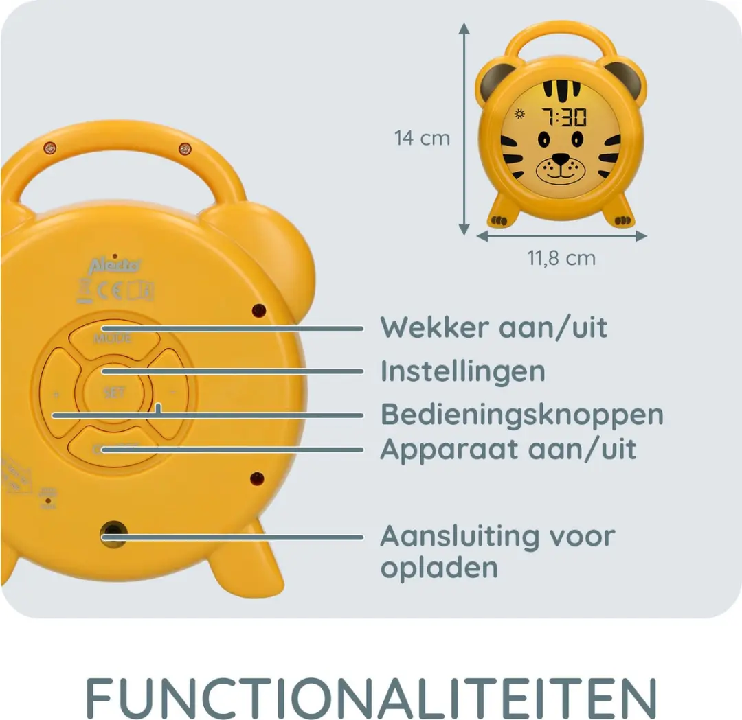 Alecto BC100TIGER Baby Bundel - Slaaptrainer & Thermometer - Tijger