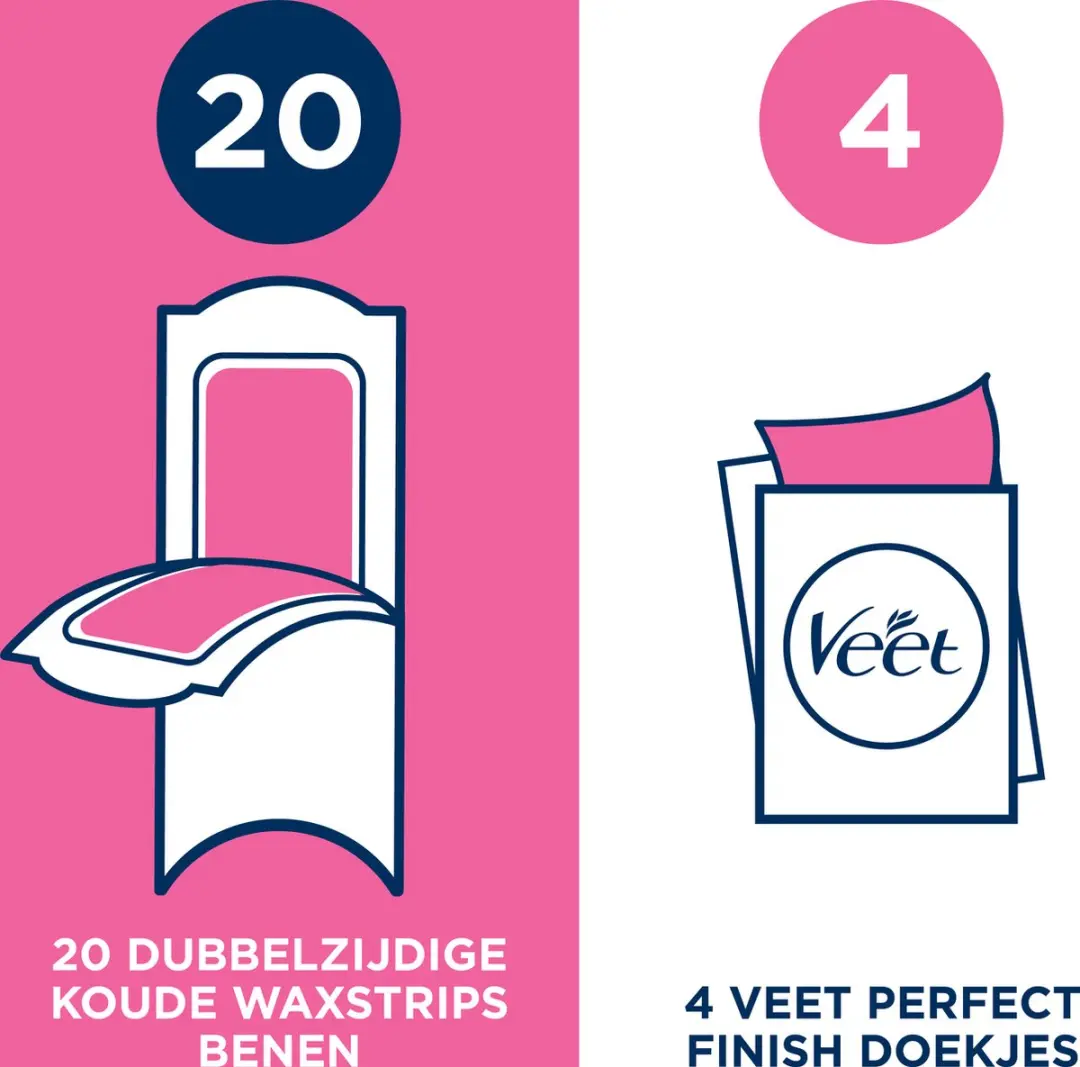 Veet Pure Koude Wasstrips - 56 Stuks (40+16) - Hypoallergeen