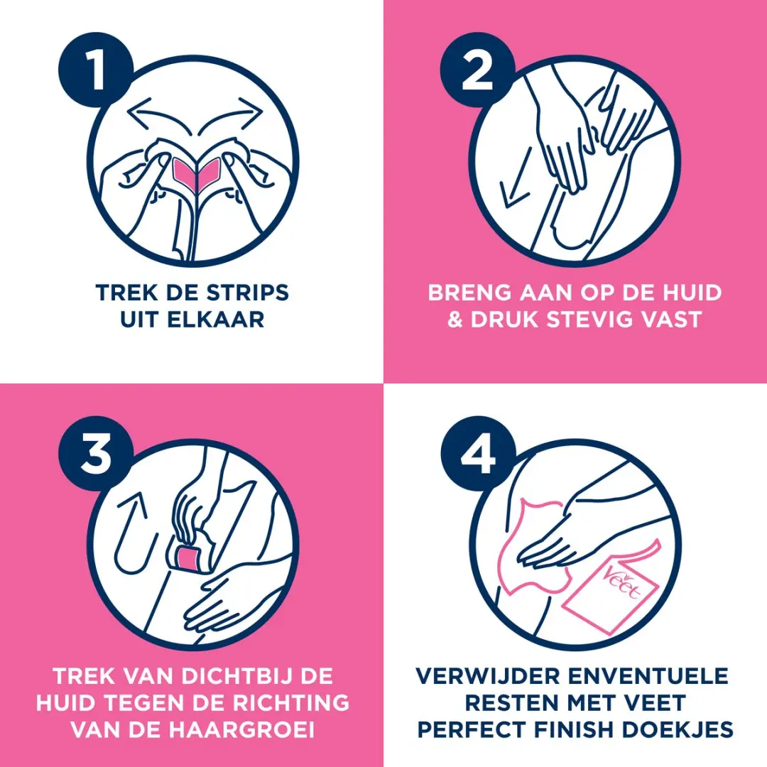 Veet Pure Koude Wasstrips - 56 Stuks (40+16) - Hypoallergeen