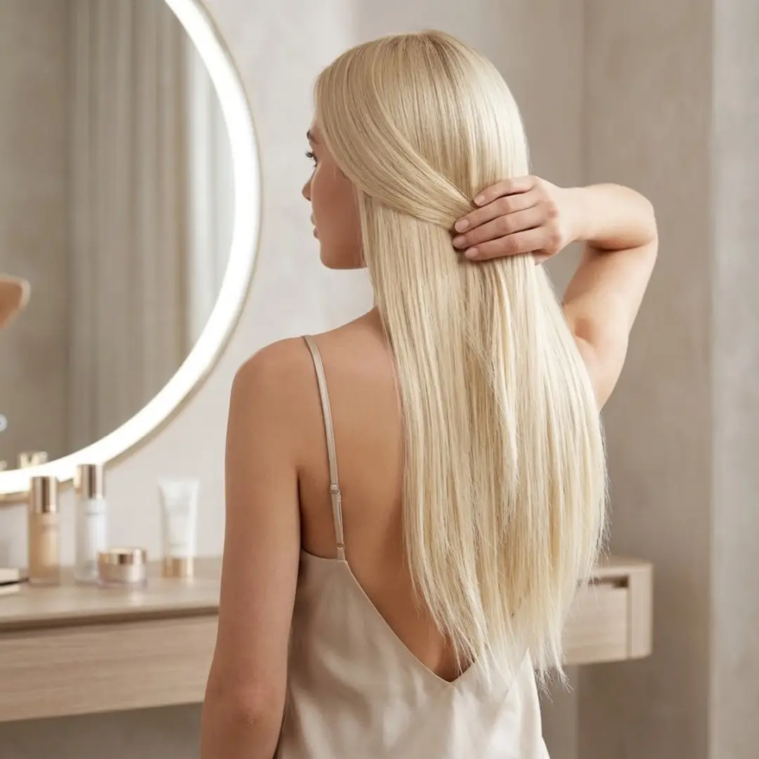 NUVEX Haar Extensions Clip-in Lichtblond 6PS-24H613 - Synthetisch