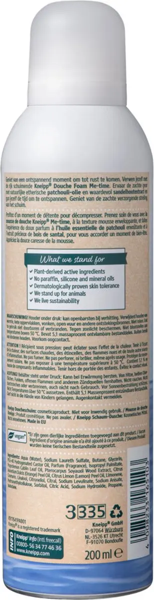 Kneipp Douche Foam Me Time 200ml - 6 Stuks