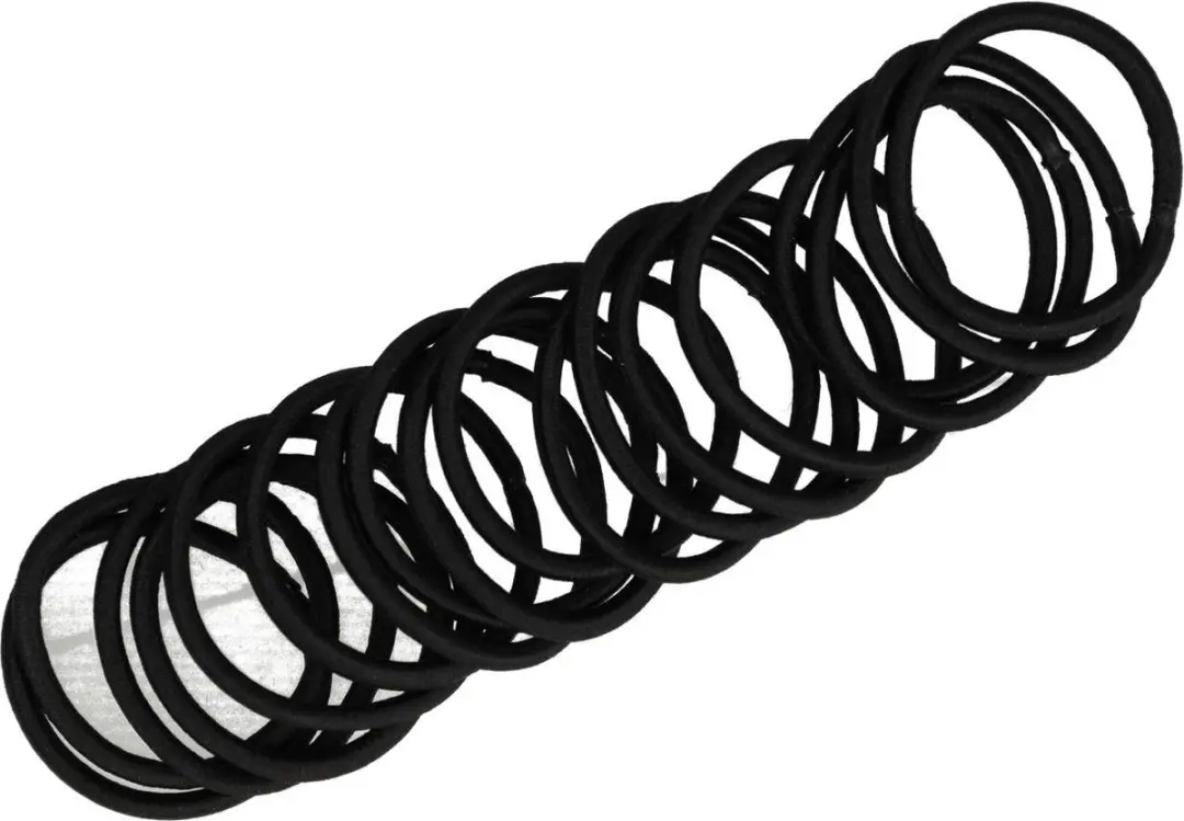 Haarsoires Haarelastieken Basic - Zwart - 18 Stuks