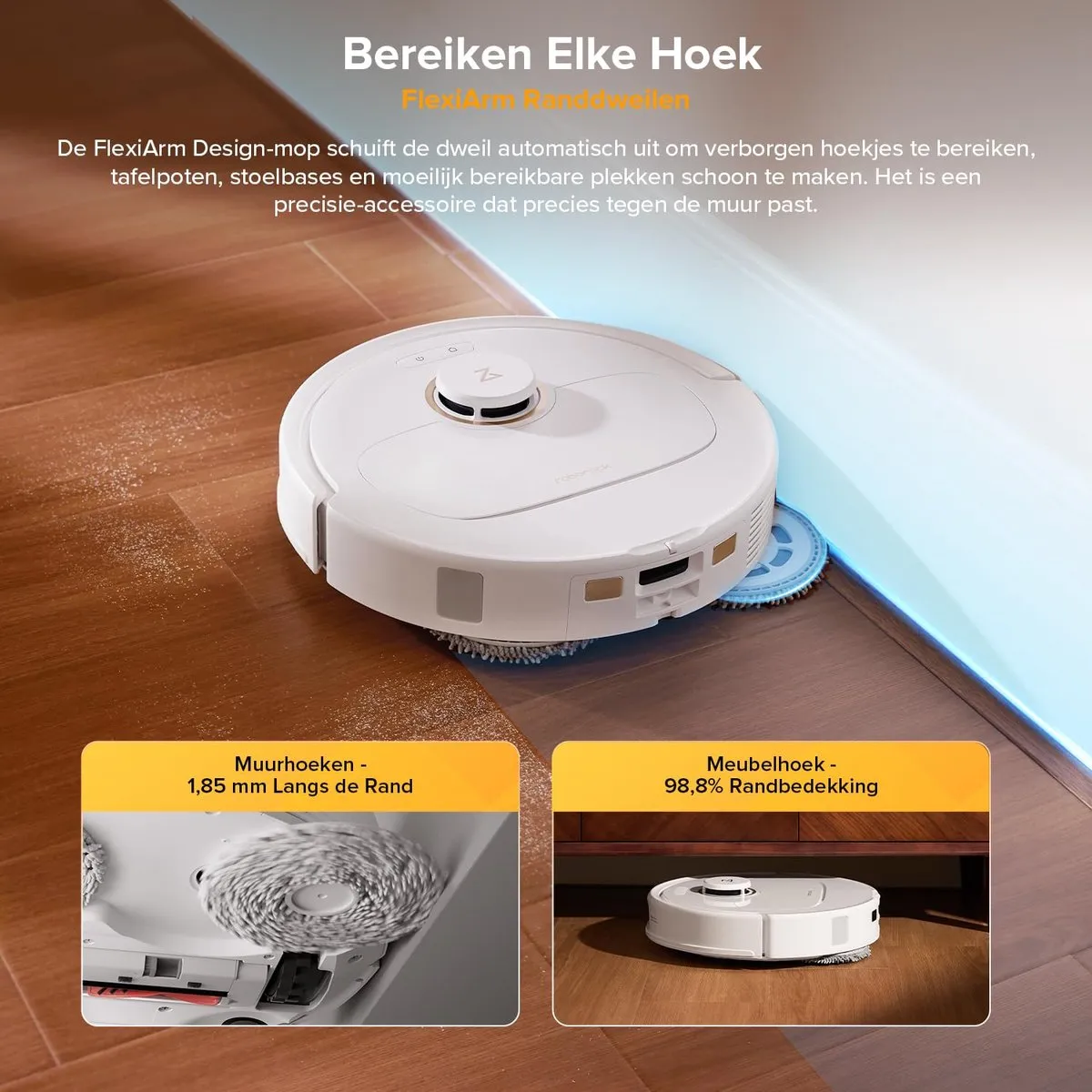 Roborock Qrevo S5V Robotstofzuiger - 12000Pa - Wit - afbeelding 6 van 6