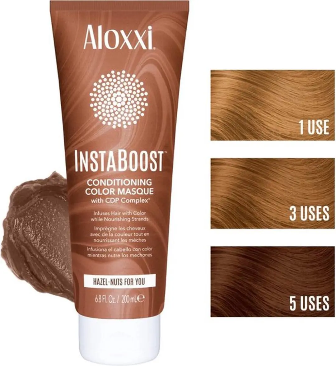 Aloxxi Instaboost Kleurconditioner 200ml - Bruin Hazelnuts