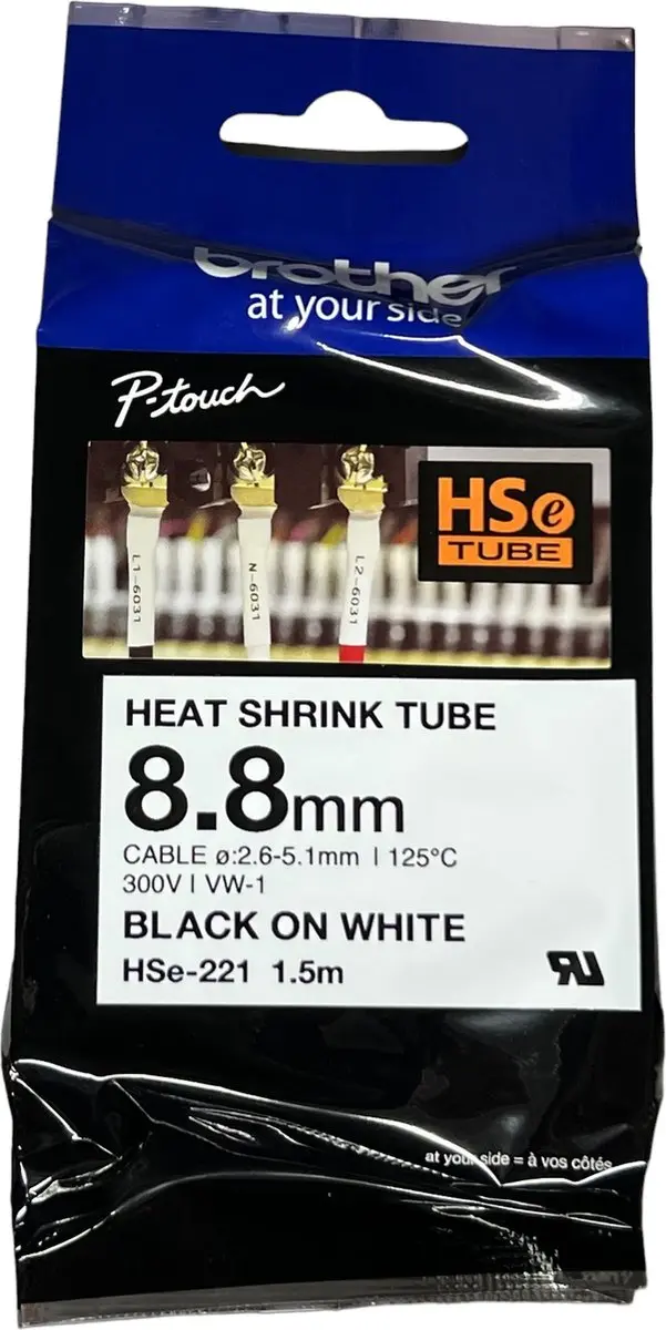 Brother HSE-221 Heat Shrink 8,8mm x 1,5m